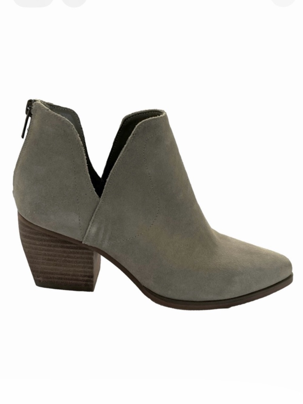 Vince Camuto Doralli Taupe Size 8.5 Boots Suede Leather Western Ankle Booties